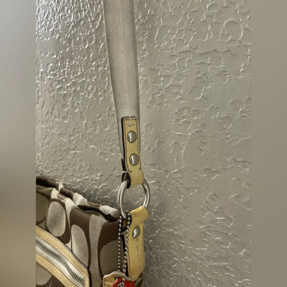 Coach Brown and Cream Crossbody Bag‎
